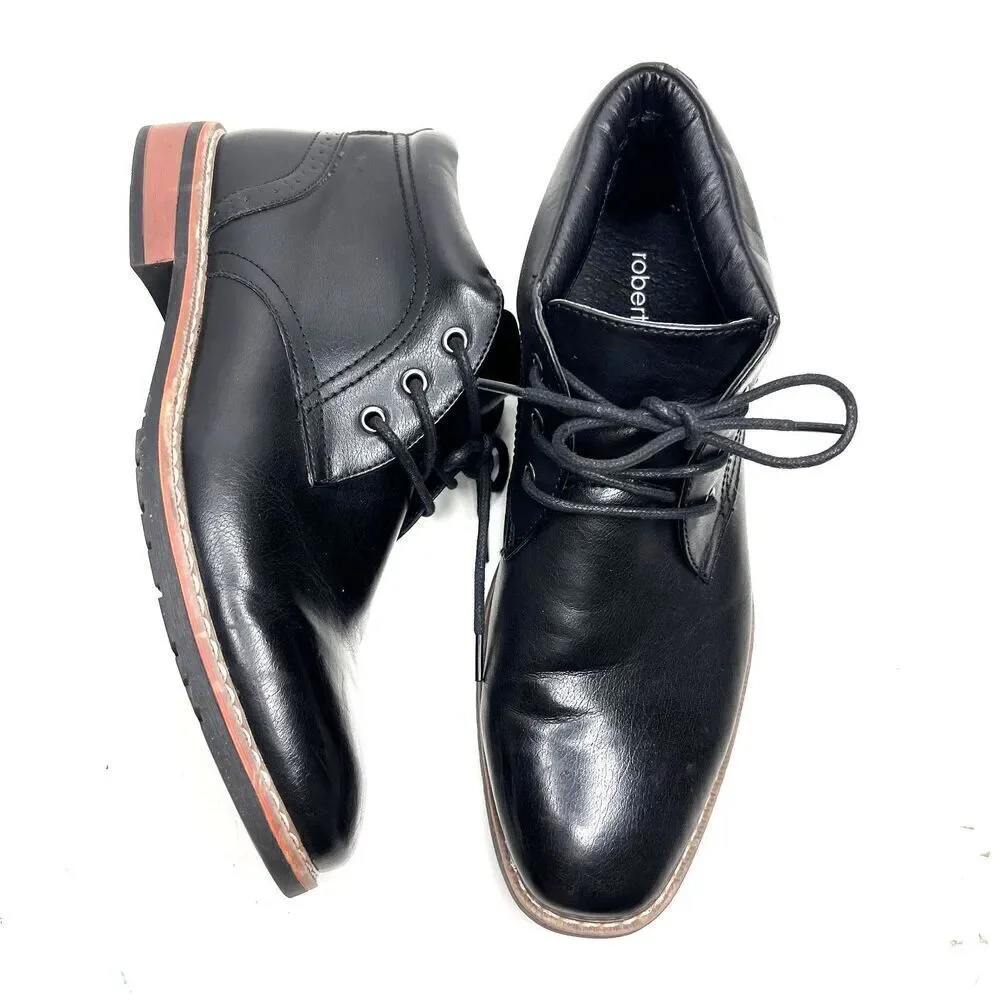 Boots Premium Black oxfords Classic Ankle Lace Up Dress for men size 10M.
